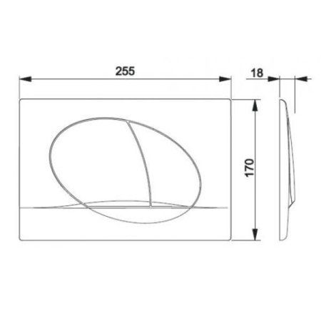 Кнопка смыва Roca Active 8901140B2 хром матовый