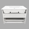 Тумба-умывальник COMFORTY "Лаура-75-2" подвесная белый глянец с раковиной "Quadro 75"