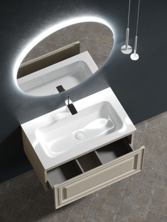 Тумба подвесная SANCOS Very 790х445х406, c одним  ящиком оснащенным доводчиками, Beige Soft , VR80CE