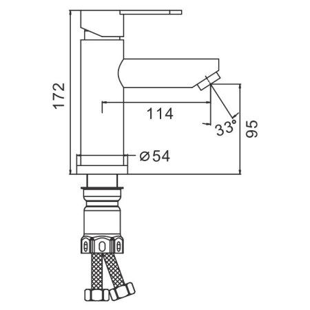 Смеситель для раковины Frap F10801-6, однорычажный, черный