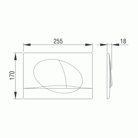 Клавиша смыва Pestan белая Fluenta Play (40006357)
