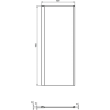 Боковая стенка Ideal Standard Connect 2 K9301V3 85х195 черный матовый