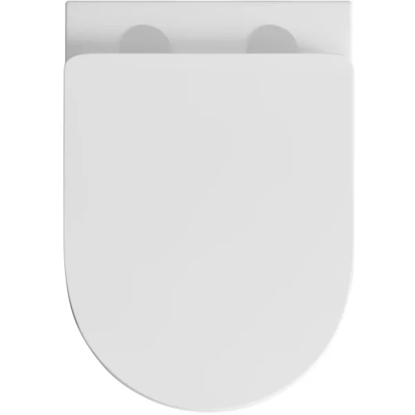 Унитаз подвесной Aquatek Таурус AQ1580T-00 безободковый, торнадо, с сиденьем микролифт, белый