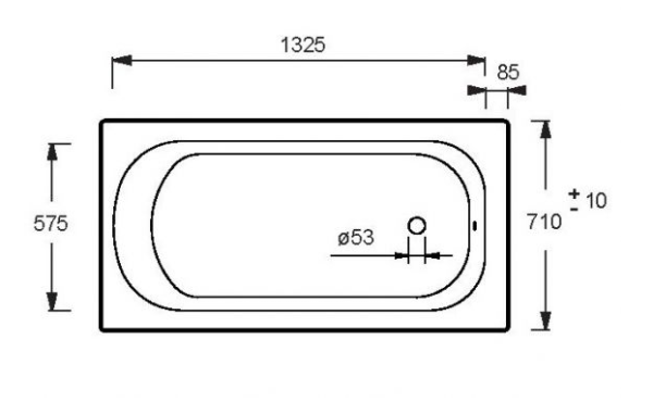 Чугунная ванна Jacob Delafon Nathalie E2962-00 150х70 белая, без ручек