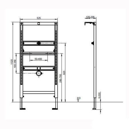 Система инсталляции для писсуаров Villeroy & Boch ViConnect 92218500
