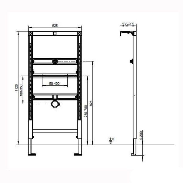 Система инсталляции для писсуаров Villeroy & Boch ViConnect 92218500