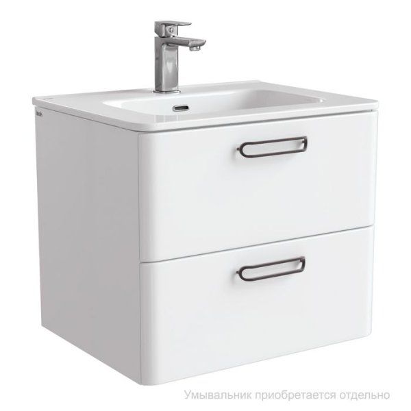 Тумба подвесная, белая, 60 см, Brick,  IDDIS, BRI60W0i95. Подходит умывальник: 0106000i28