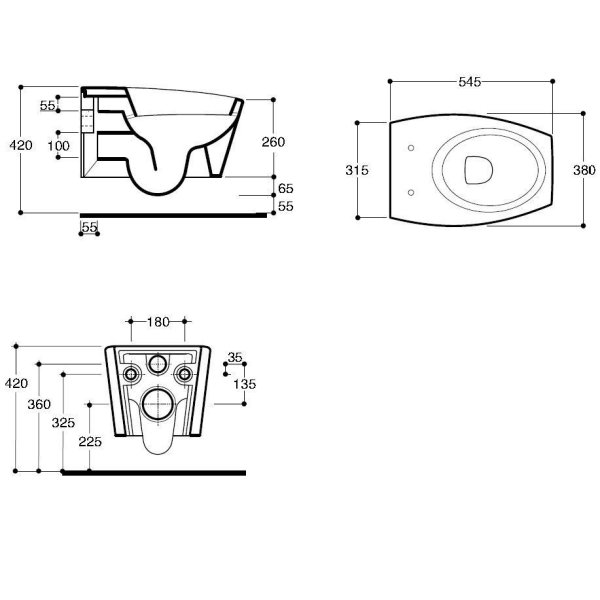 Унитаз подвесной Simas Duemilasette DU18