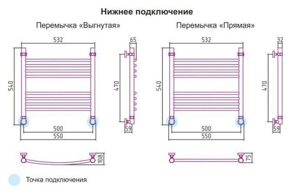 Полотенцесушитель водяной Сунержа Богема 500x500 состаренная бронза выгнутый