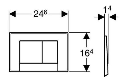 Кнопка смыва Geberit Bolero 115.777.46.1 хром матовый
