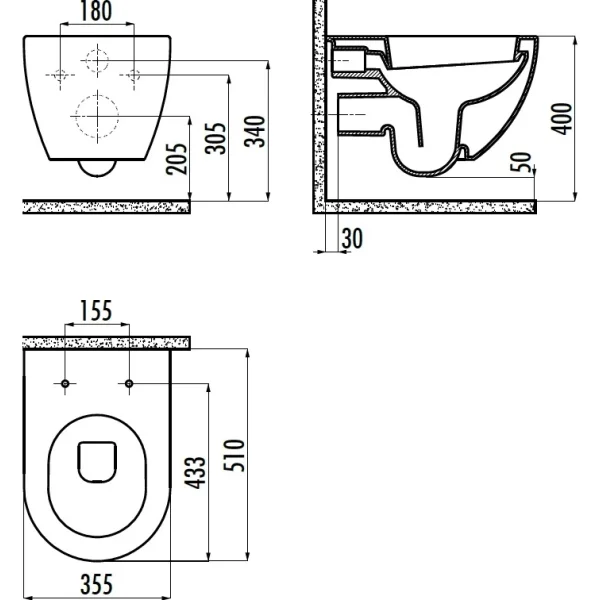 Унитаз подвесной Creavit Free FE322-00MB00E-0000 безободковый, с функцией биде, белый матовый