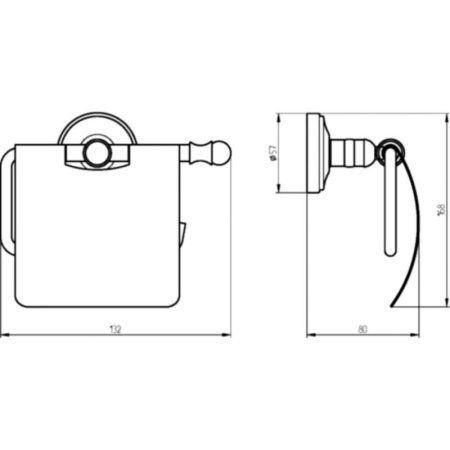 Держатель туалетной бумаги Migliore Mirella 17148 закрытый, состаренное серебро