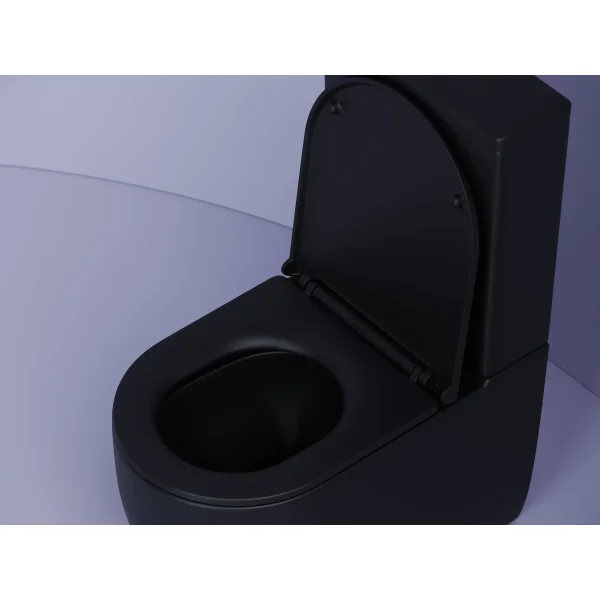 Чаша напольного безободкового унитаза с сиденьем микролифт Ceramica Nova Metropol CN4001-BMB