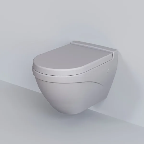 Унитаз подвесной Ambassador Nord 133T20301 безободковый, серый матовый