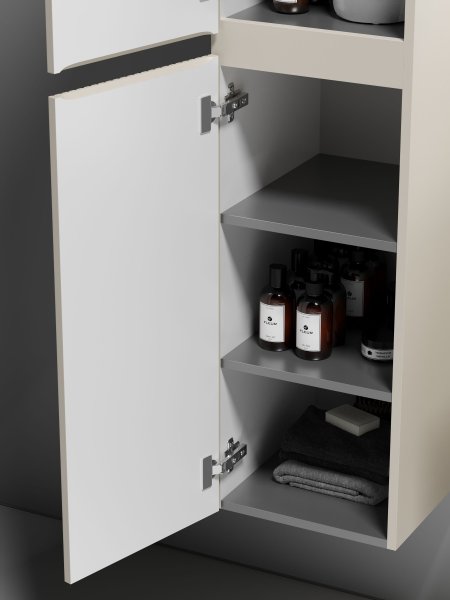 Шкаф-пенал SANCOS Snob T подвесной Beige Soft, 350х350х1650 мм,  PSNT35CE