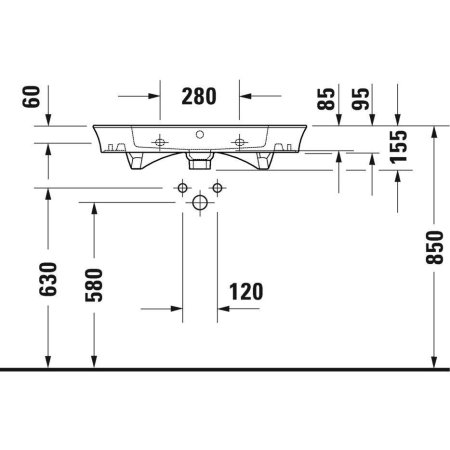 Раковина Duravit White Tulip 2363750000 75x49 белый