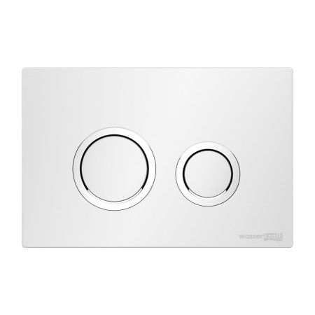 Кнопка смыва WasserKRAFT WH01 белый, хром