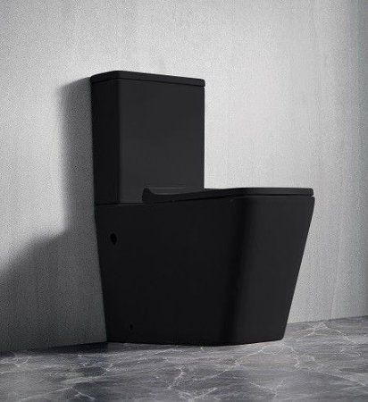 Унитаз напольный CeramaLux 2171MB, Черно-Матовый