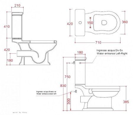 Унитаз-компакт ArtCeram Hermitage HEV004 01;00  белый глянцевый