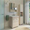 Тумба-умывальник COMFORTY "Марио-60" дуб дымчатый с раковиной "Quadro 60"
