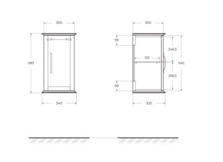 Шкаф Cezares Tiffany 55246 34 Grigio Nuvola