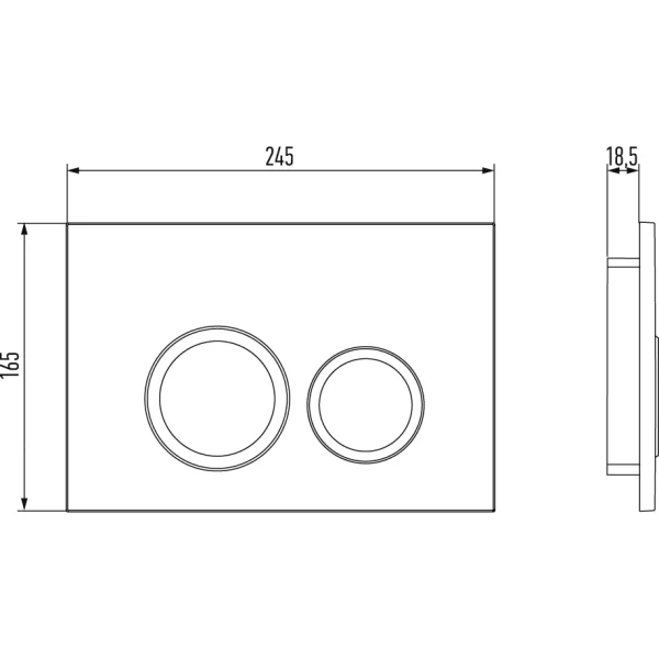 Кнопка смыва Jacob Delafon E38066-BMT для инсталляции, черный матовый
