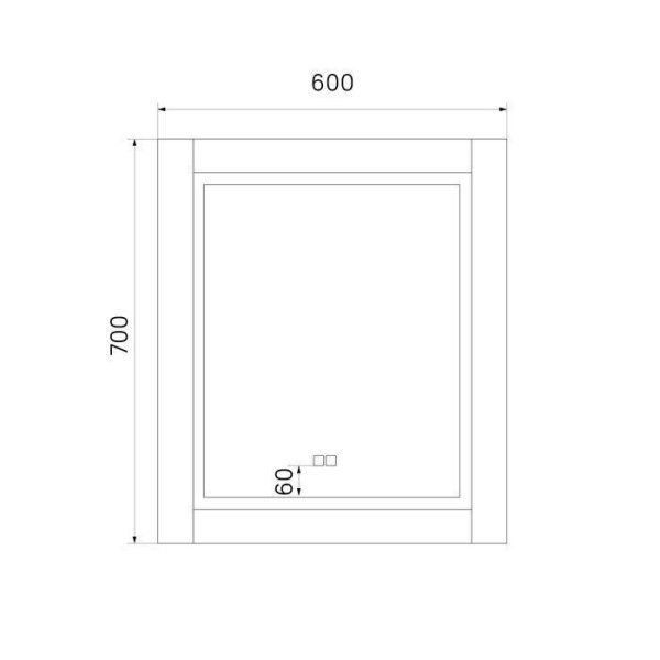 Зеркало с подсветкой IDDIS Oxford 60 (ЗЛП11XT1)