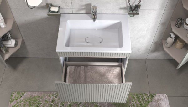 Тумба под раковину Velvex Alba 700-0-1 (Madera Modul) навесная тирамису (309 тирамису)