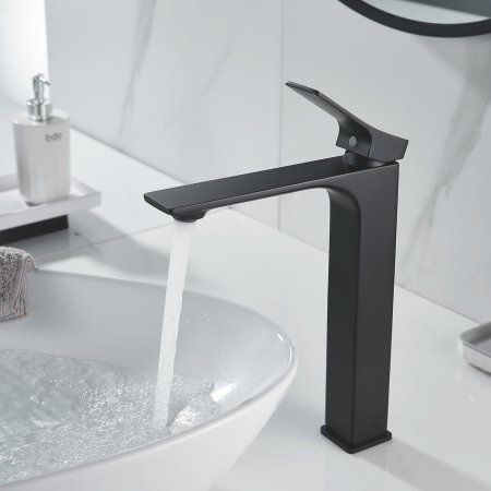 Смеситель для раковины высокий Shevanik S6111H, черный