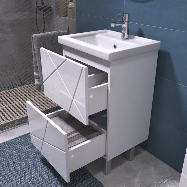 Тумба VIGO Geometry под раковину Geometry 500-0-2 (Фостер) (tn.bsf.GEO.FOS.50.2Y)