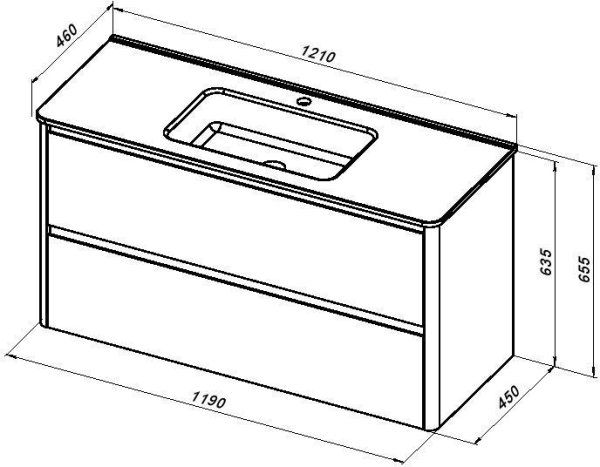 Тумба под раковину Allen Brau Gravity 120 1.370011.PWM папирус матовый