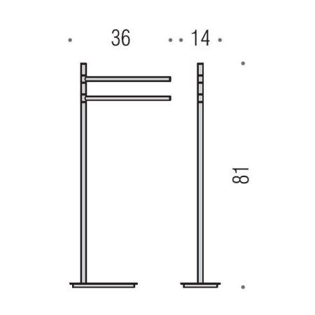 Стойка Colombo Square B9901.BM напольная, белый матовый