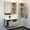 Тумба-умывальник COMFORTY "Бонн-75" дуб дымчатый с  раковиной COMFORTY 75E
