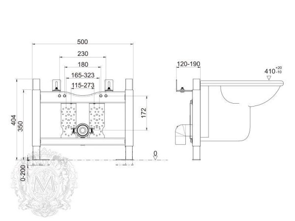 Система инсталяции для подвесного биде Migliore Better Bide 20455