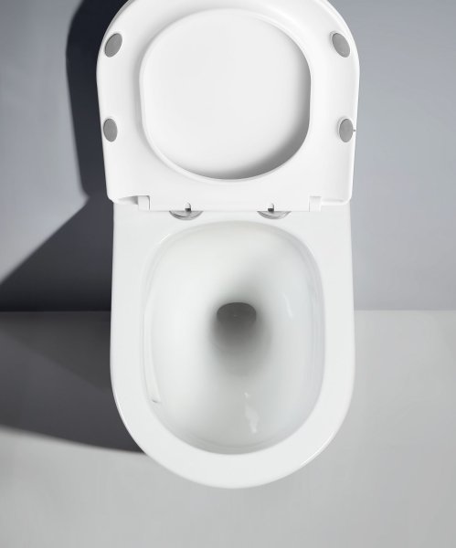 Унитаз подвесной безободковый (торнадо) D&K Rhein.Bach 500*360*350мм, сиденье микролифт, белый (DT1476516)