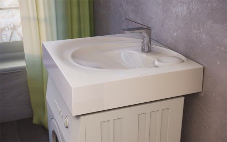 Раковина над стиральной машиной RAVAL Perla 60х55 Белая (Per.08.60/W)