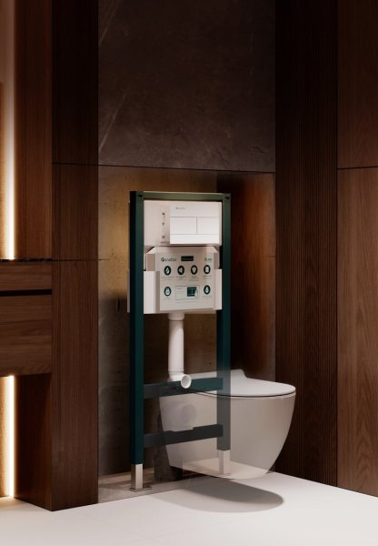 Инсталляция для подвесного унитаза Knotlor ISWC502FG, бирюзовый