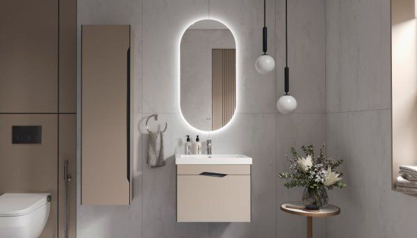 Шкаф навесной Velvex Krona 400 серый камень (360 серый камень)