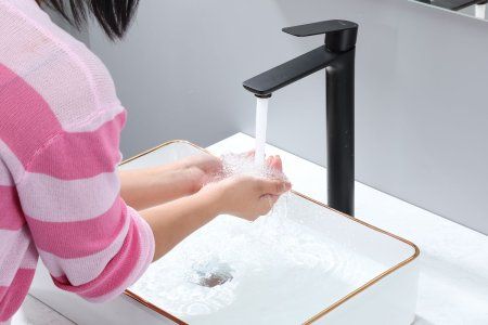 Смеситель для раковины Frap F10806-26 высокий, черный