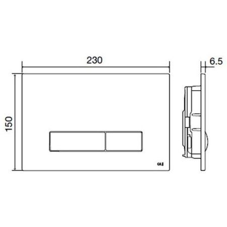 Кнопка смыва Oli Glam 139185 хром глянцевый