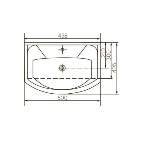 Умывальник мебельный Runo Rosa Элеганс 50 (УТ000001012)