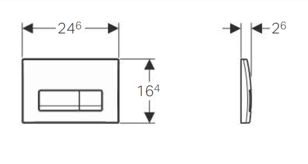 Кнопка смыва Geberit Delta 51 115.105.46.1 хром матовый