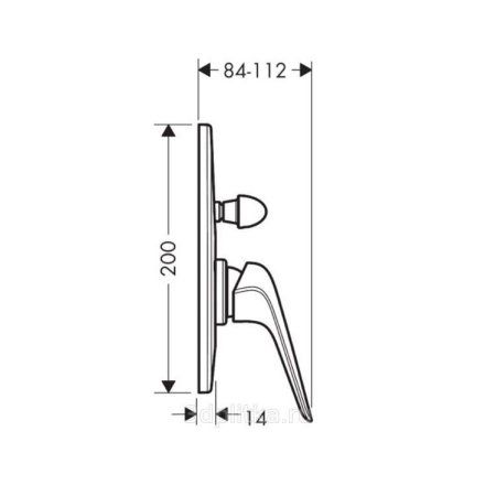 Смеситель Hansgrohe Novus 71047000 для ванны, встраиваемый