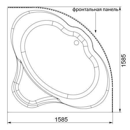 Панель фронтальная Aquanet Santiago 00169177 160 белая