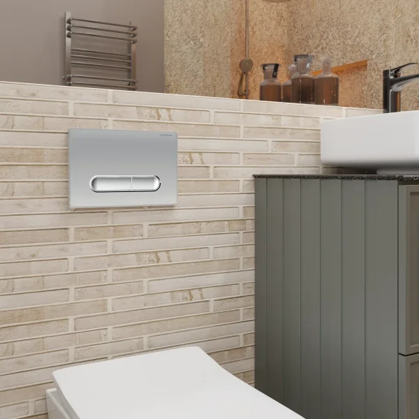 Кнопка смыва Charus Magnus FP.340.46.01 для инсталляции, матовый хром/хром/матовый хром