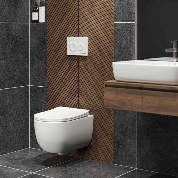 Кнопка смыва Berges Wasserhaus Novum O1 040061 белый