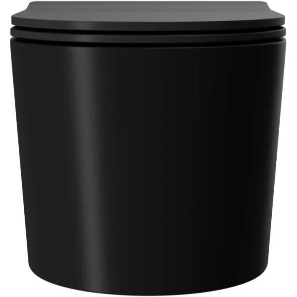 Унитаз подвесной Point Веста PN41701BM безободковый, с сиденьем микролифт, черный матовый