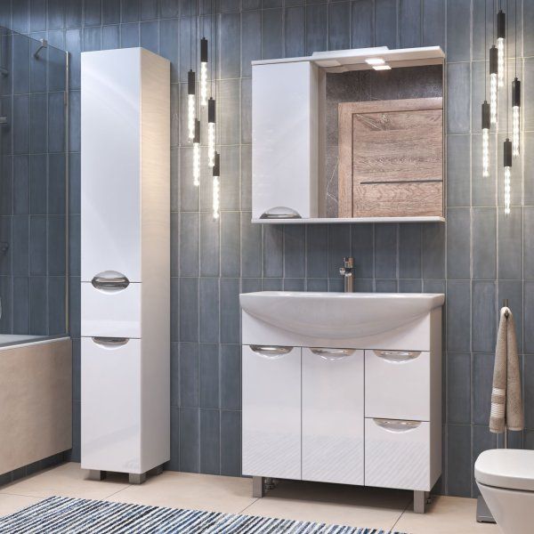 Шкаф VIGO навесной с зеркалом Callao 800 (левый) со спотом (z.CAL.80.L.El)