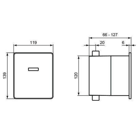 Кнопка смыва Ideal Standard ProSys Septa Pro P0114AA хром