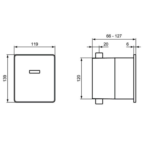 Кнопка смыва Ideal Standard ProSys Septa Pro P0114AA хром